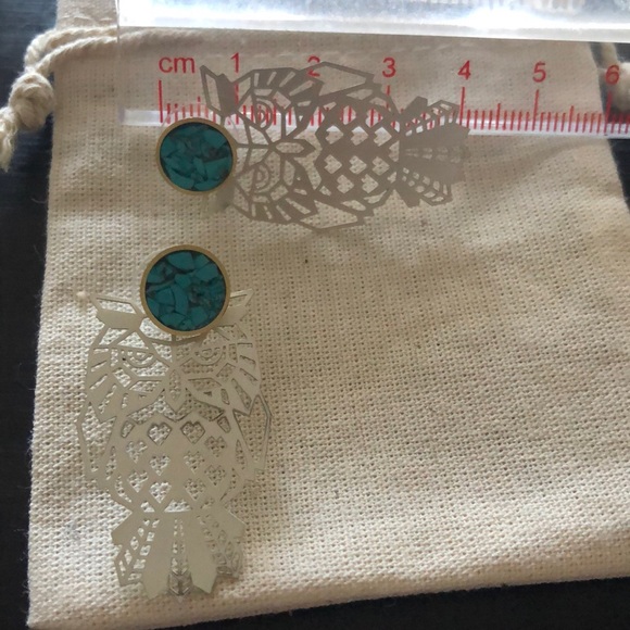 Owl silver earrings - Picture 2 of 2